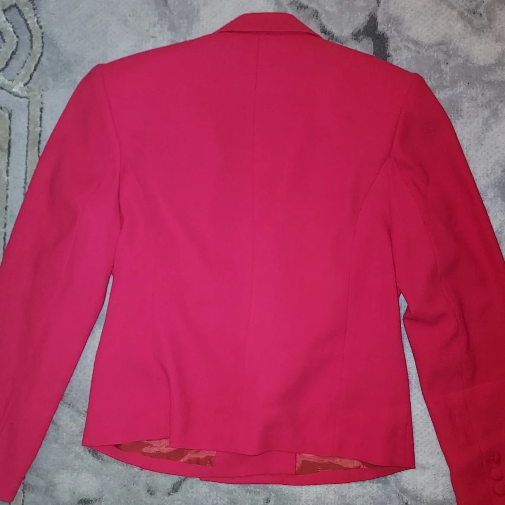 Sale🥳Balmain style Fuchsia Double Breasted Shoulder Padded Blazer - Picture 4 of 7